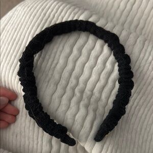 Lele Sadoughi Black Ruffled Headband